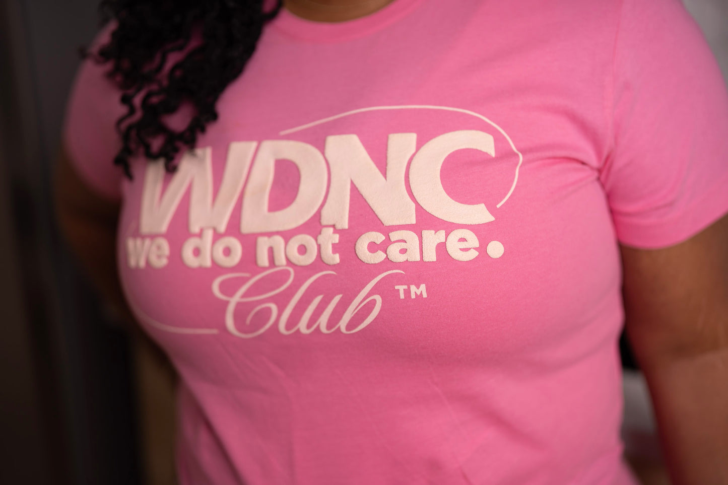 WDNC Puff Print Pink Womens Tee