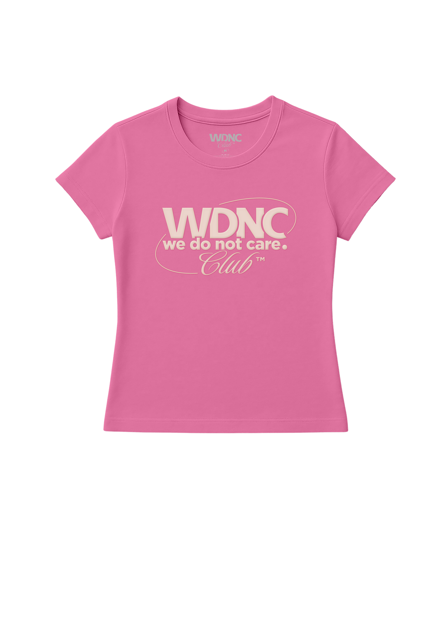WDNC Puff Print Pink Womens Tee